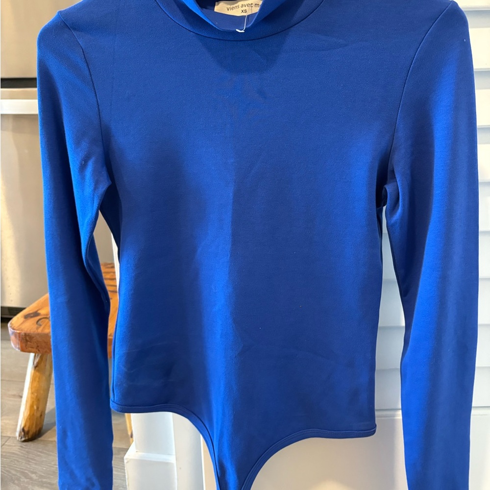 Viens Avec Moi Blue Long Sleeve Top